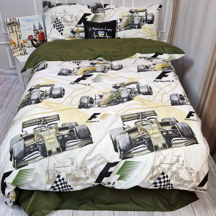 Постільна білизна Болід Ранфорс MERISET - Полуторний на резинці