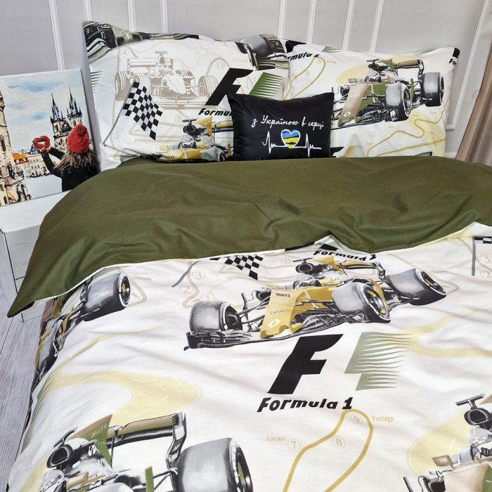 Постільна білизна Болід Ранфорс MERISET - Полуторний на резинці