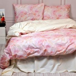 Постільна білизна Трояндовий настрій Ранфорс MERISET - Сімейний на резинці