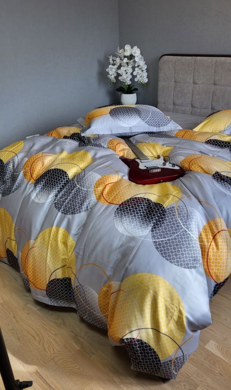 Cатин PREMIUM, TOLEDO GRAY нав 50/70+5см (Євро)