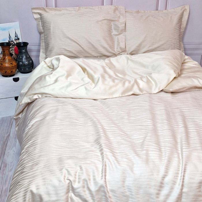 Постільна білизна ANIMAL SAND жакард MERISET - Полуторний на резинці