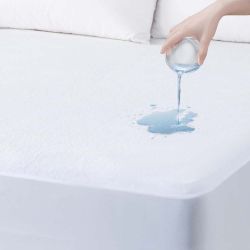 Водонепроникний наматрасник АКВАСТОП з бортом по периметру MERISET - 200х200х25