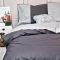 Постільна білизна PREMIERE Антрацит/Сірий Ранфорс MERISET - Сімейний на резинці