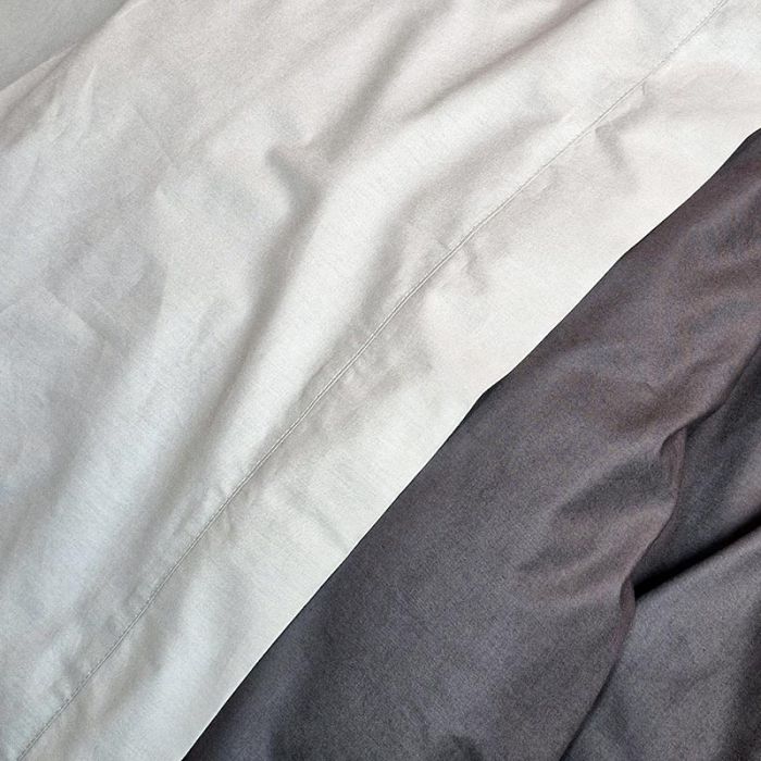 Постільна білизна PREMIERE Антрацит/Сірий Ранфорс MERISET - Сімейний на резинці