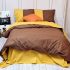 Постільна білизна PREMIERE Коричневий/Охра Ранфорс MERISET - Сімейний на резинці