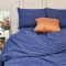 Постільна білизна Синій страйп Бязь MERISET - Сімейний на резинці
