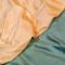 Постільна білизна ДУЕТ GREEN FOG/SOFT PEACH Premium Сатин однотон MERISET - Сімейний на резинці