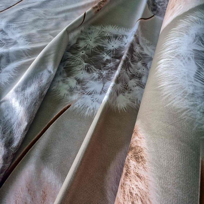 Постільна білизна Ніжна кульбабка Сатин MERISET - Сімейний на резинці