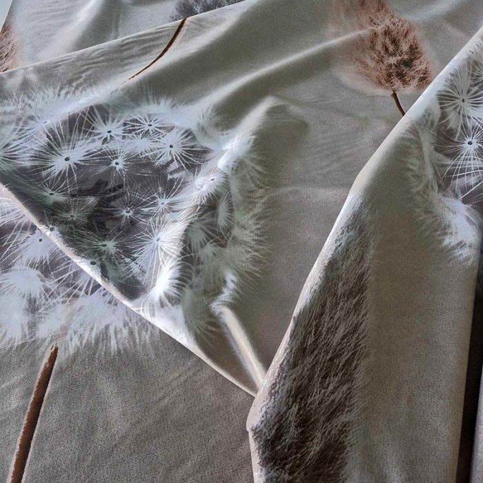 Постільна білизна Ніжна кульбабка Сатин MERISET - Сімейний на резинці