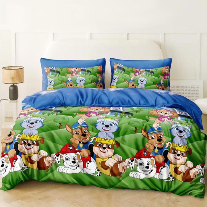 Постільна білизна Щенячий патруль Бязь MERISET - Сімейний на резинці