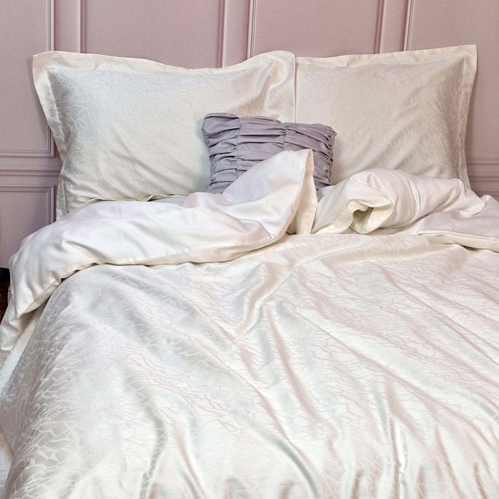 Постільна білизна Жакард IVORY ELEGANT сатин MERISET - Сімейний на резинці