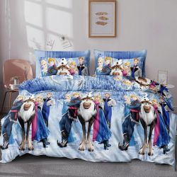 Постільна білизна Бязь Люкс Холодне серце MERISET - Сімейний на резинці