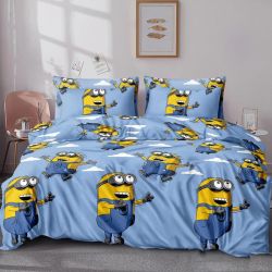 Постільна білизна Бязь Люкс Посіпаки MERISET - Сімейний на резинці