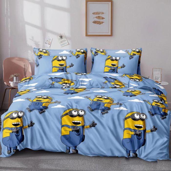 Постільна білизна Бязь Люкс Посіпаки MERISET - Сімейний на резинці