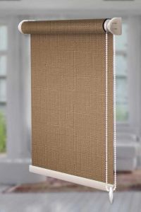 Рулонна штора Льон відкритого типу Коричневий (Len-RSS-01-4591)