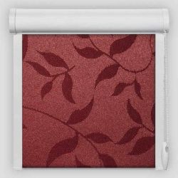 Рулонна штора Натура закритого типу Бордовий
