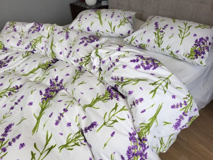 Лаванда/білий, Turkish flannel підк. двостор. (Євро)
