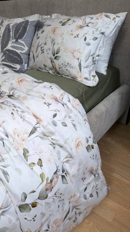 Сатин PREMIUM, BIRDS (Полуторний)