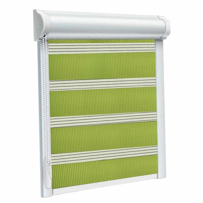 Рулонна штора Secret DN день-ніч закритого типу П-подібна Зелений