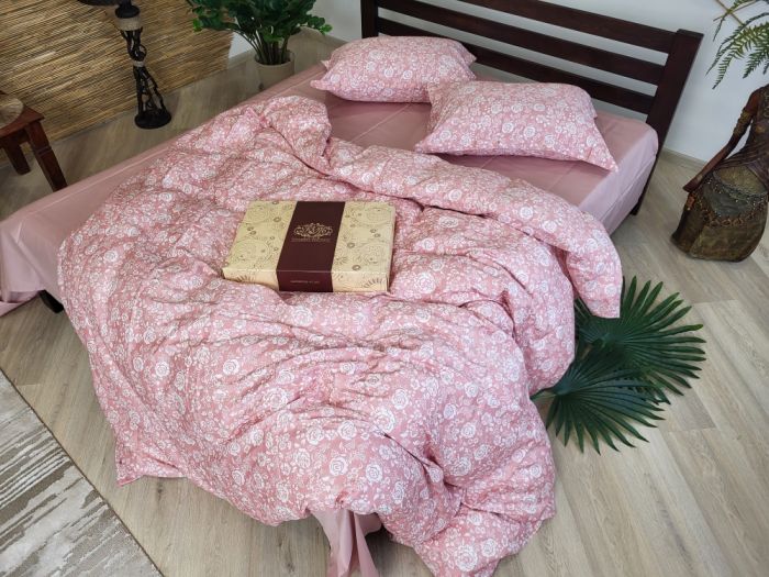 Сатин PREMIUM, MUSCAT ROSE підк. Цільн. (Полуторний)