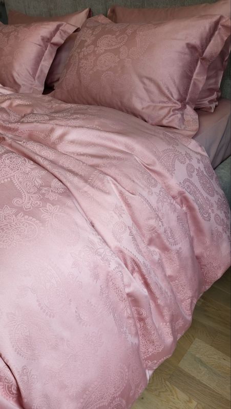 Сатин JACQUARD, PAISLEY POWDER (Полуторний)