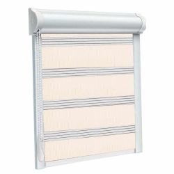 Рулонна штора Secret DN день-ніч закритого типу П-подібна Молочний