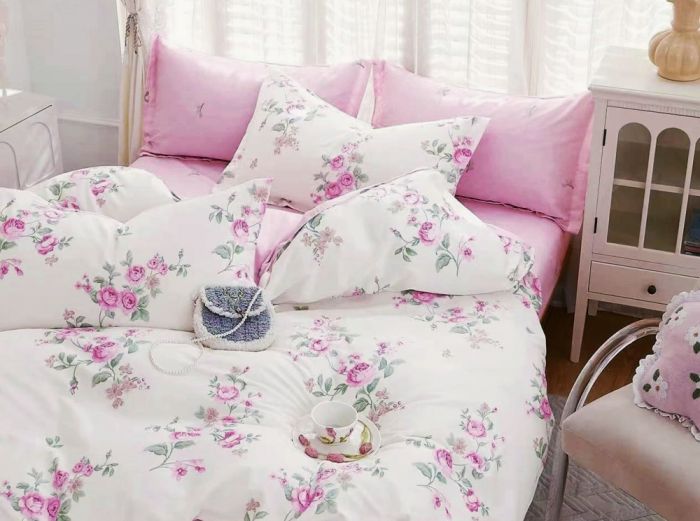 Троянди, сатин (Полуторний)