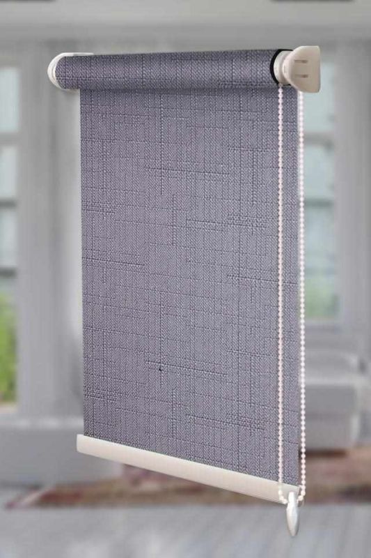 Рулонна штора Льон відкритого типу Сірий (Len-RSS-01-4103)