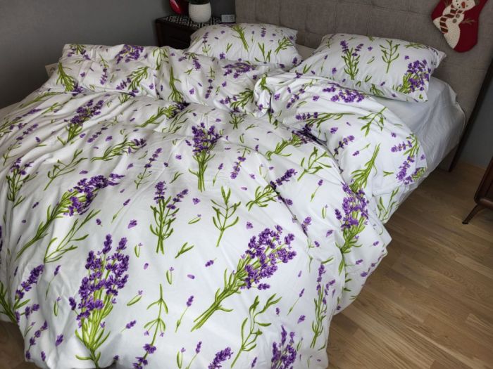 Лаванда/білий, Turkish flannel підк. двостор. (Євро)