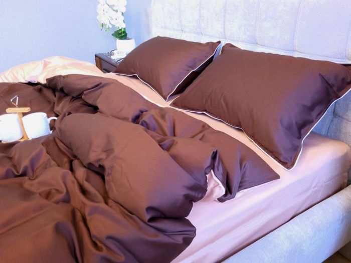 Сатин однотонний №154+№165, з кантом (Полуторний)