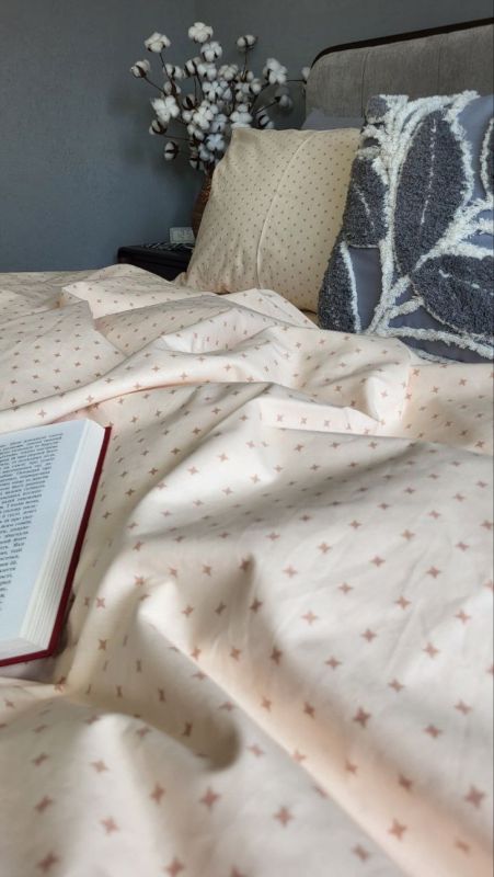 Зірочка крем-брюле, бязь PREMIUM (Полуторний)