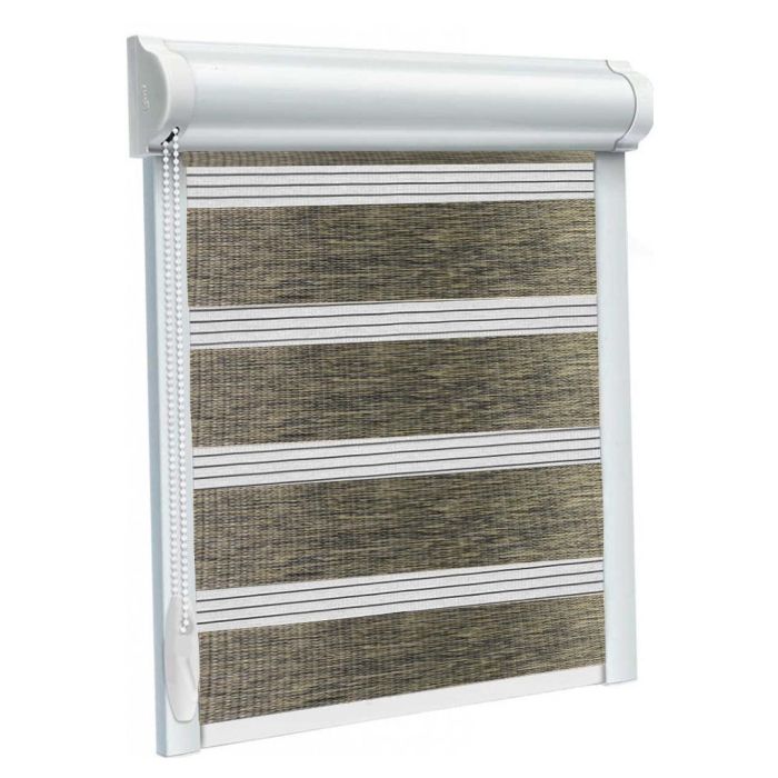 Рулонна штора Pastoral DN день-ніч закритого типу П-подібна Оливковий