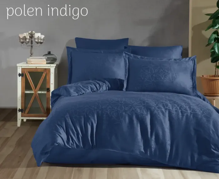 Двоспальний Євро комплект Tivo Home Polen Indigo Жаккард