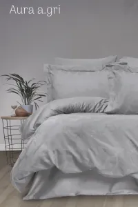 Двоспальний Євро комплект Tivo Home Aura Gri Жаккард