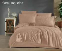 Двоспальний Євро комплект Tivo Home Floral Capucino Жаккард