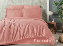 Двоспальний Євро комплект Tivo Home Diamond Pudra Жаккард