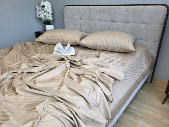 Stripe LUX BEIGE TONE 1/1см (Полуторний)