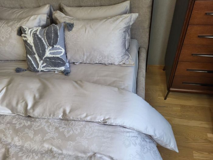 Сатин JACQUARD, TIARA GREY (Полуторний)