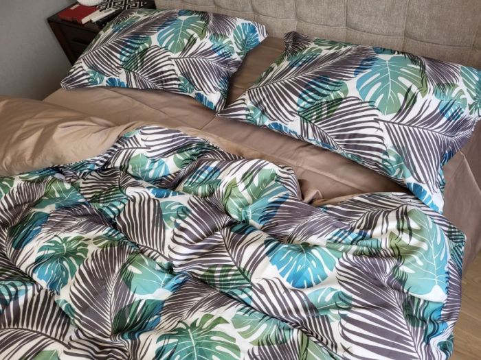 Сатин PREMIUM, TROPICS (Полуторний)