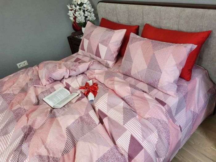 Печворк рожевий, Turkish flannel (Полуторний)