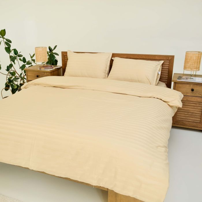 Комплект постільної білизни Tiare Двоспальний Сатин Stripe 72