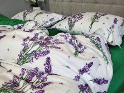 Сатин PREMIUM, LAVENDER GREEN підк. Цільн. (Полуторний)