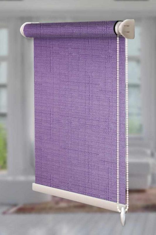 Рулонна штора Льон відкритого типу Фіолетовий (Len-RSS-01-1330)