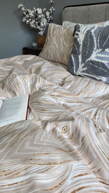 Бурштин, бязь PREMIUM (Полуторний)