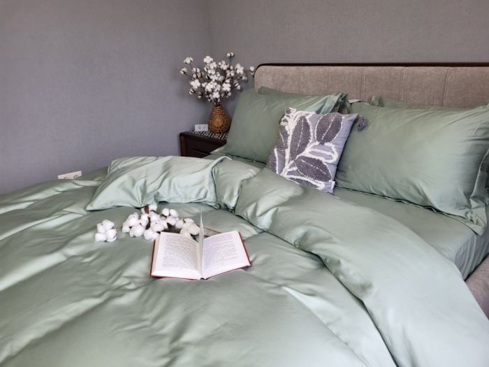 Сатин однотонний MINT, №0200 (Полуторний)