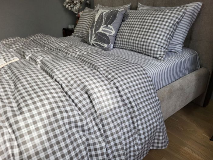 Клітинка/смужка, Turkish flannel нав 50*70см, підк двустор (Полуторний)