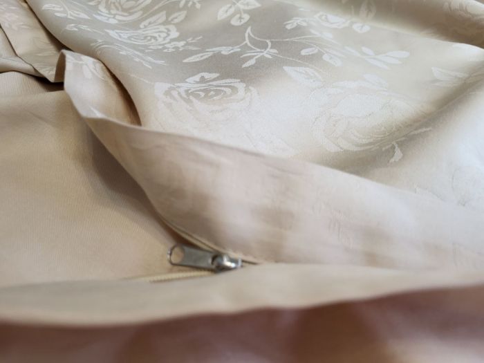 Сатин JACQUARD, ROSE BEIGE нав. 50*70см (Євро)