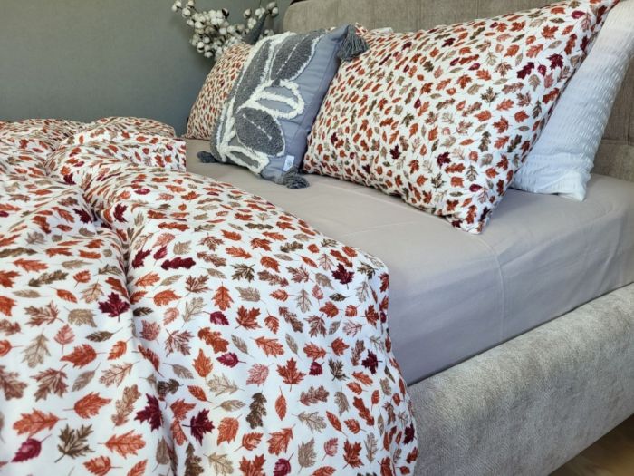 Багряна осінь/сірий мусон, Turkish flannel (Полуторний)