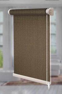 Рулонна штора Льон відкритого типу Темно-коричневий (Len-RSS-01-4233)