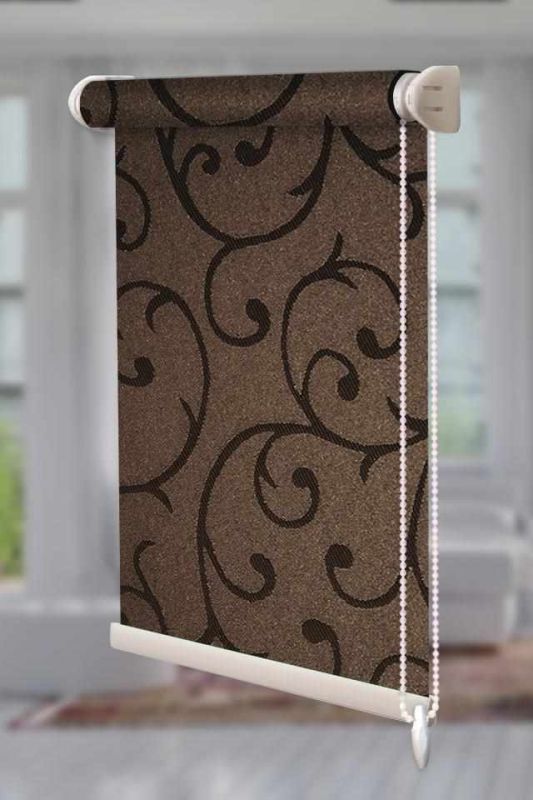 Рулонна штора Акант відкритого типу Шоколадний